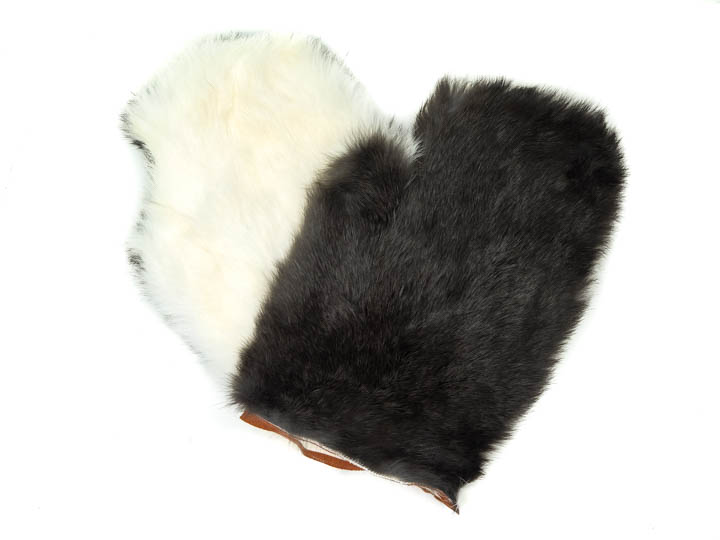 Massage Mitt or Love Glove or Rabbit Fur Mitt or Erotic Massage Mitt